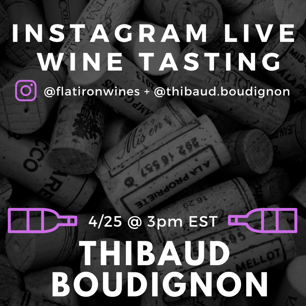 VIRTUAL TASTING: Thibaud Boudignon on Instagram Live!